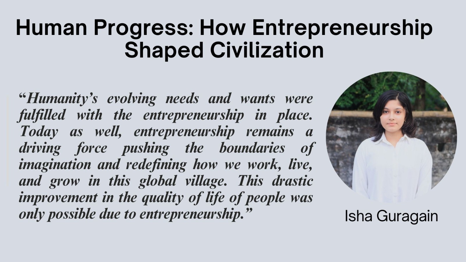 Read more about the article Human Progress: How Entrepreneurship Shaped Civilization